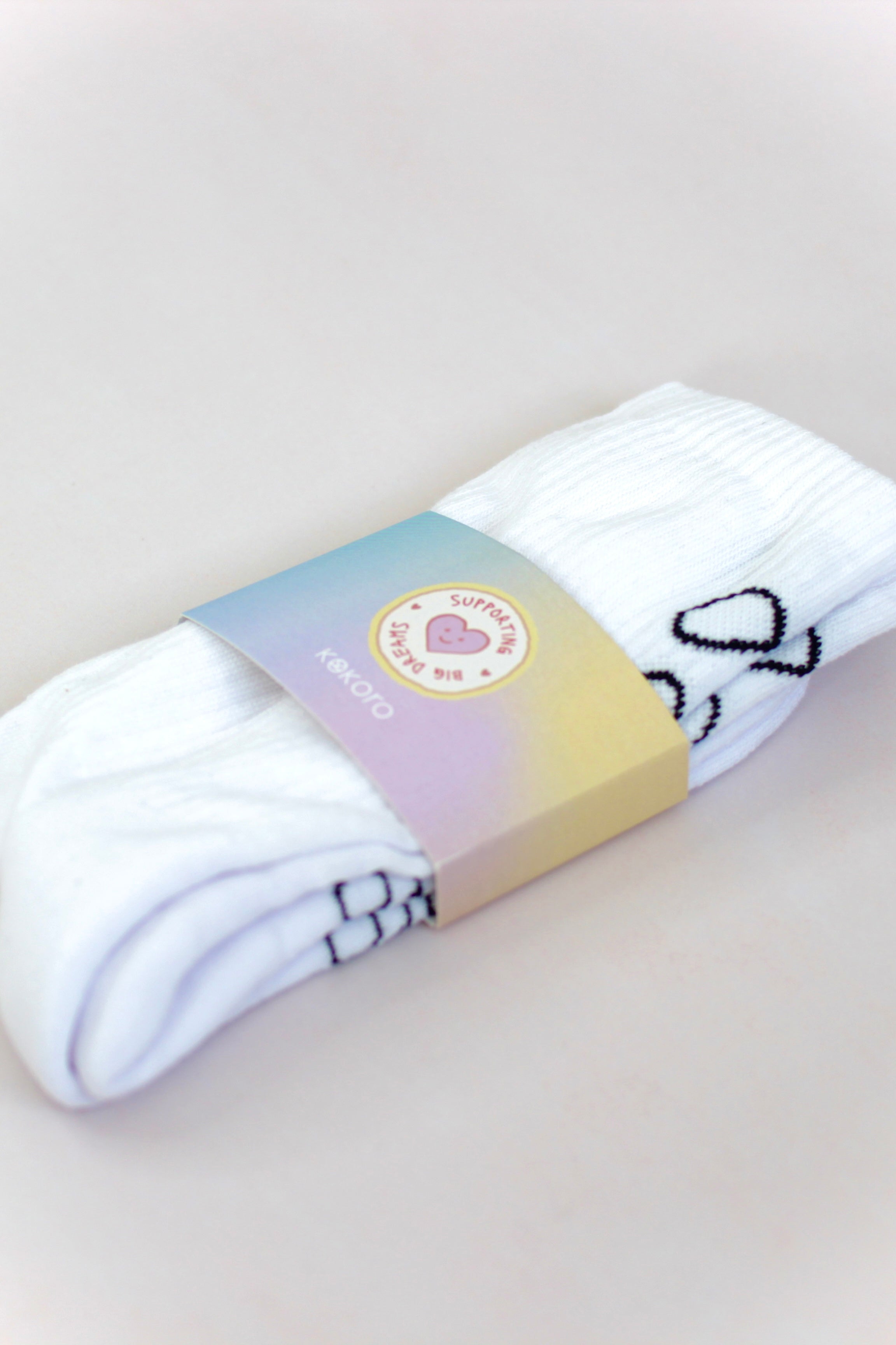 weiße Tennissocke mit Stickerei unisex